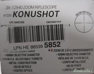 Cannocchiale ottica Konushot 3-12x40