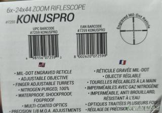 Cannocchiale ottica konus Konuspro 6-24x44 zoom