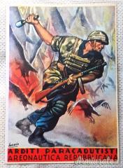 Cartolina “ARDITI PARACADUTISTI” della “Aeronautica Nazionale Repubblicana