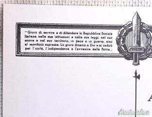 Cartolina “ARDITI PARACADUTISTI” della “Aeronautica Nazionale Repubblicana