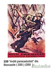 Cartolina “ARDITI PARACADUTISTI” della “Aeronautica Nazionale Repubblicana