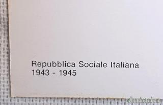 Cartolina della “LEGIONE SS ITALIANA - ONORE FEDELTÀ CORAGGIO” R.S.I. - 2^ ristampa