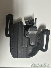 Fondina Thunder THR-C flat GLOCK 19-GLOCK 17 canna scoperta colore nero