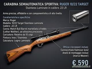 Ruger | Sturm 10/22 Target Stainless Laminate .22 Long Rifle