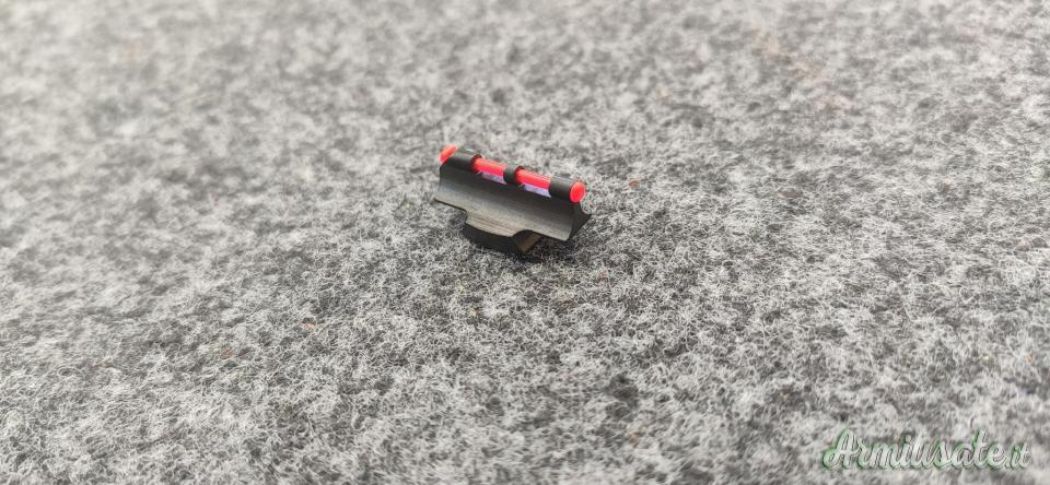 MIRINO PER CARABINA CON FIBRA OTTICA ALTEZZA 9 MM