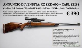 CZ ZKK-600 + Ottica Carl Zeiss .270 Winchester