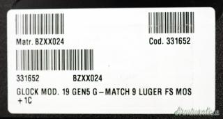 Glock 19 gen 5 G-Match FS MOS 9x19mm Parabellum | Luger | NATO