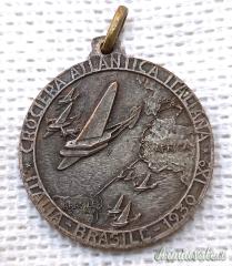 Rara medaglia commemorativa tipo “D” crociera aerea atlantica “ITALIA-BRASILE” 1931 di Balbo