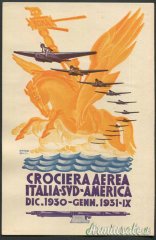 Rara medaglia commemorativa tipo “D” crociera aerea atlantica “ITALIA-BRASILE” 1931 di Balbo