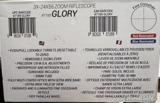 Ottica Konus Glory 3-24x56 - Reticolo Crosshair Dot (Illuminato) - 1/8 MOA