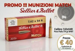 SELLIER & BELLOT Match 7,62x54R da 174 gr HPBT