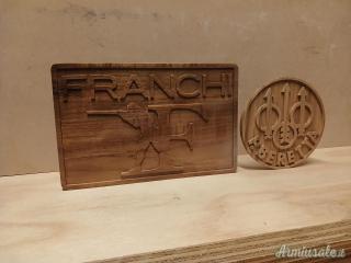 Targhette marchi armi in legno