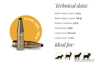 FOX Palle Classic Hunter 6.5mm (.264) 100gr (50pz)