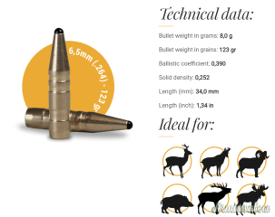 FOX Palle Classic Hunter 6.5mm (.264) 123gr (50pz)