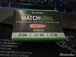 SIERRA BULLET 22 ( .224 )     77 gr.      TIPPED MATCHKING  *7177