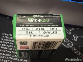 SIERRA BULLET 22 ( .224 )     77 gr.      TIPPED MATCHKING  *7177