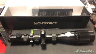 Il Nightforce NXS 12-42x56 con torrette da .125 MOA (1/8 MOA) e reticolo NP-R1